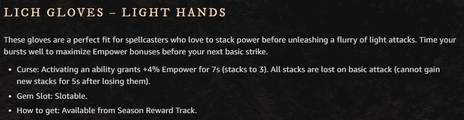 new world aeternum LICH GLOVES